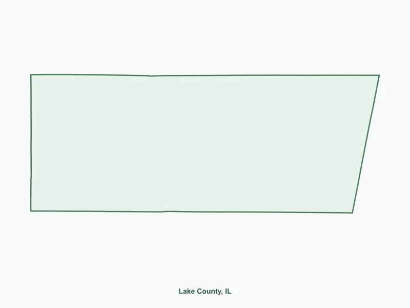 Map of Lake County, IL showing major cities