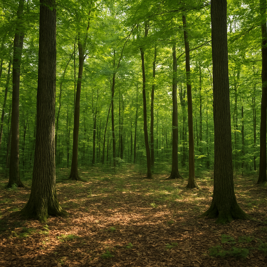 Wooded forest parcel in Aurora, Illinois